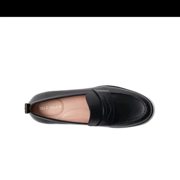 Cole Haan Men's Stassi Penny Loafer Leather Shoes - Black
